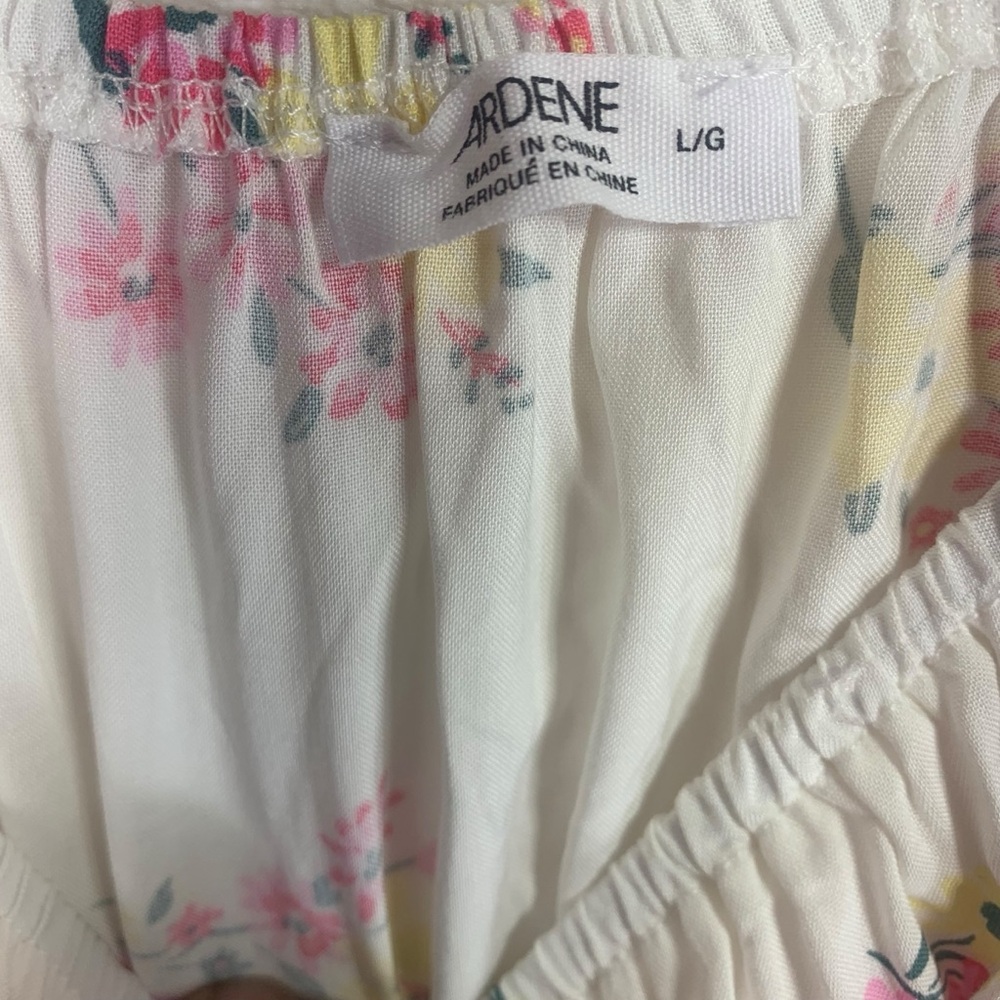 Ardene White Floral Off-Shoulder Top large - Picture 8 of 11